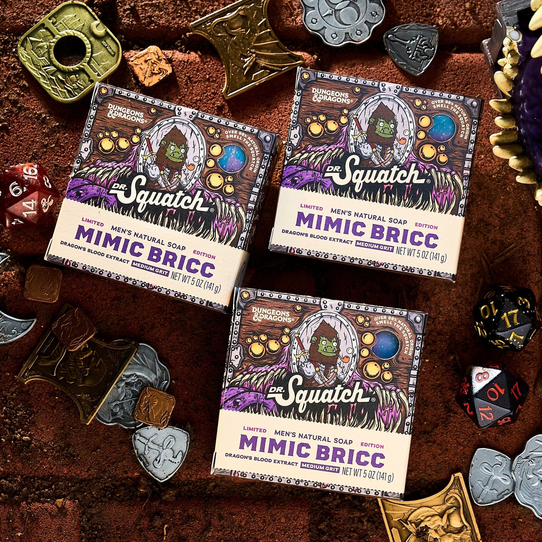 Dungeons & Dragons Mimic Bricc 3-Pack - Exclusive Limited Edition Bar Soap G4