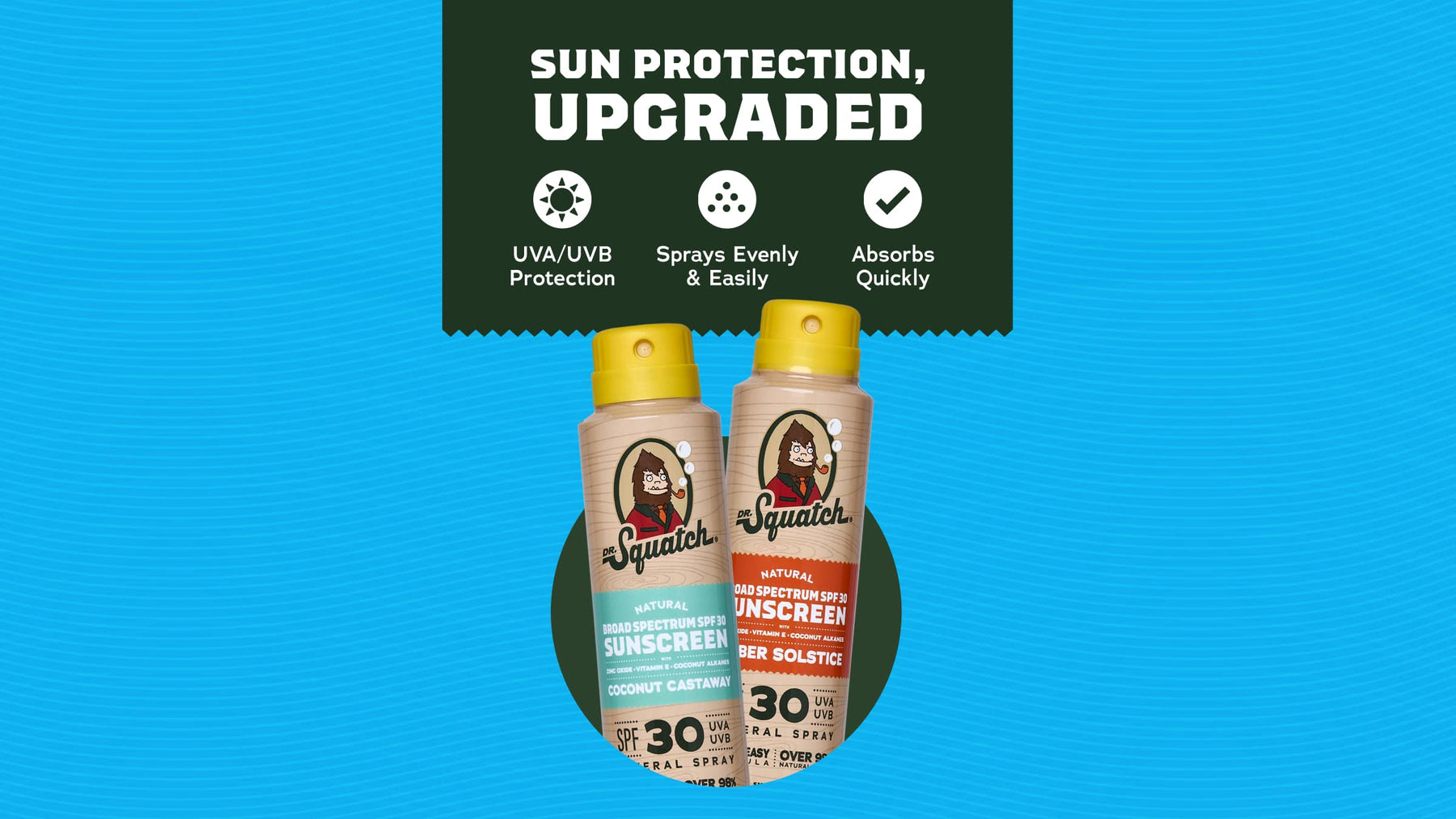 Spray Sunscreen 2-Pack | SPF 30 UVA/UVB Protection | Non-Greasy Mineral Sunscreen for Men K9