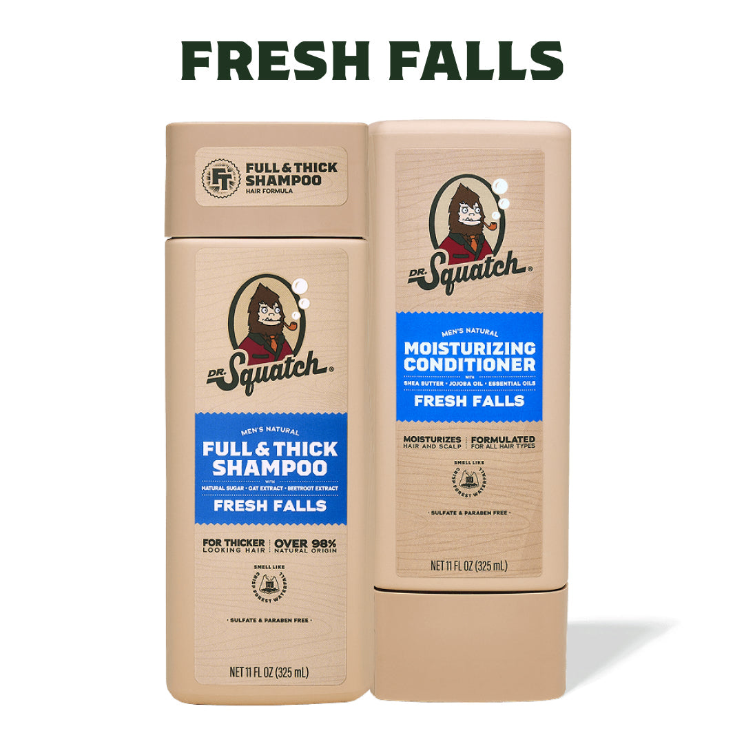 Hair Care Kit + Free Scalp Scrubber | Full & Thick Shampoo | Moisturizing Conditioner | Natural Products for Men K4