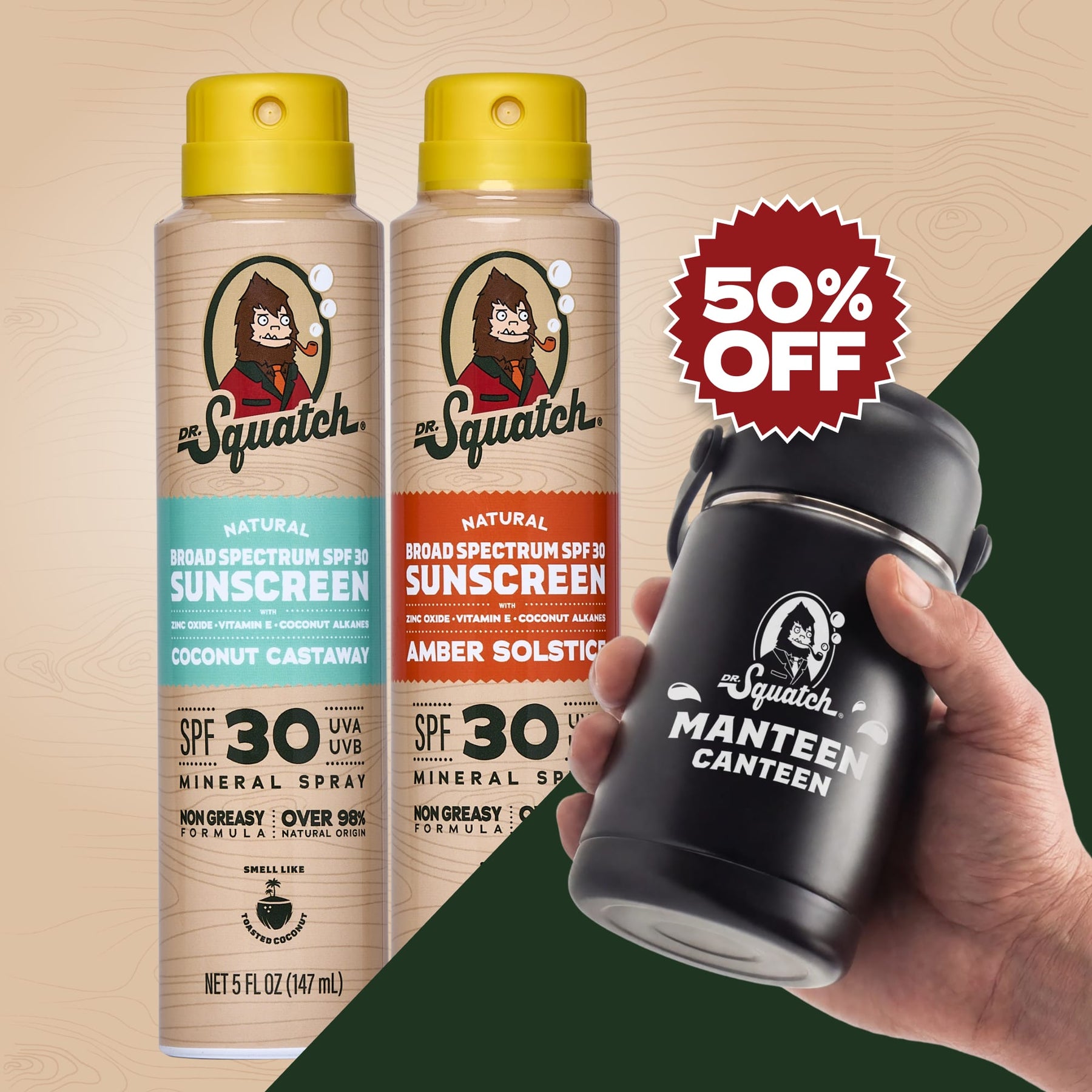 2-Pack Sunscreen + Manteen Canteen E9