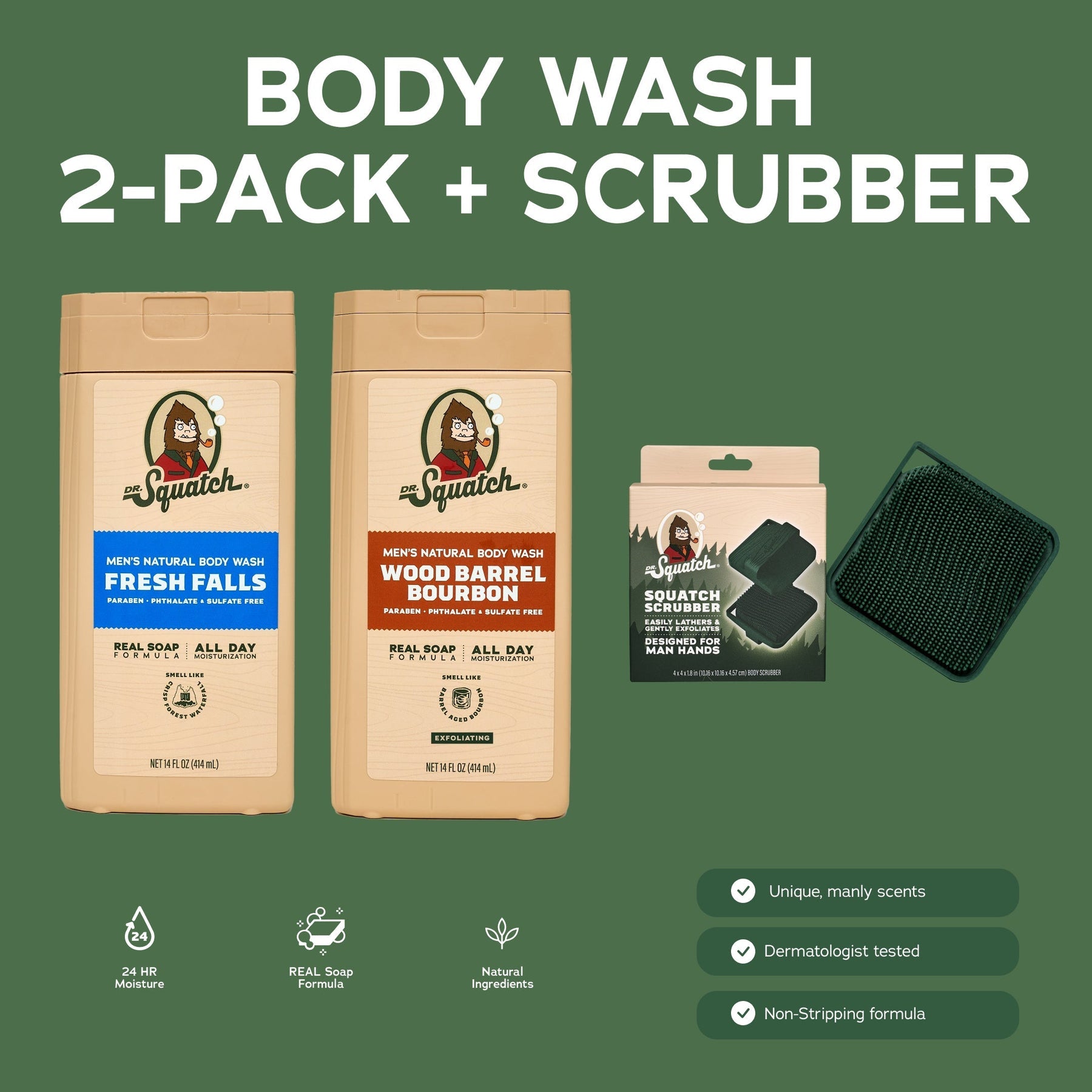 Body Wash 2-Pack + Scrubber S6
