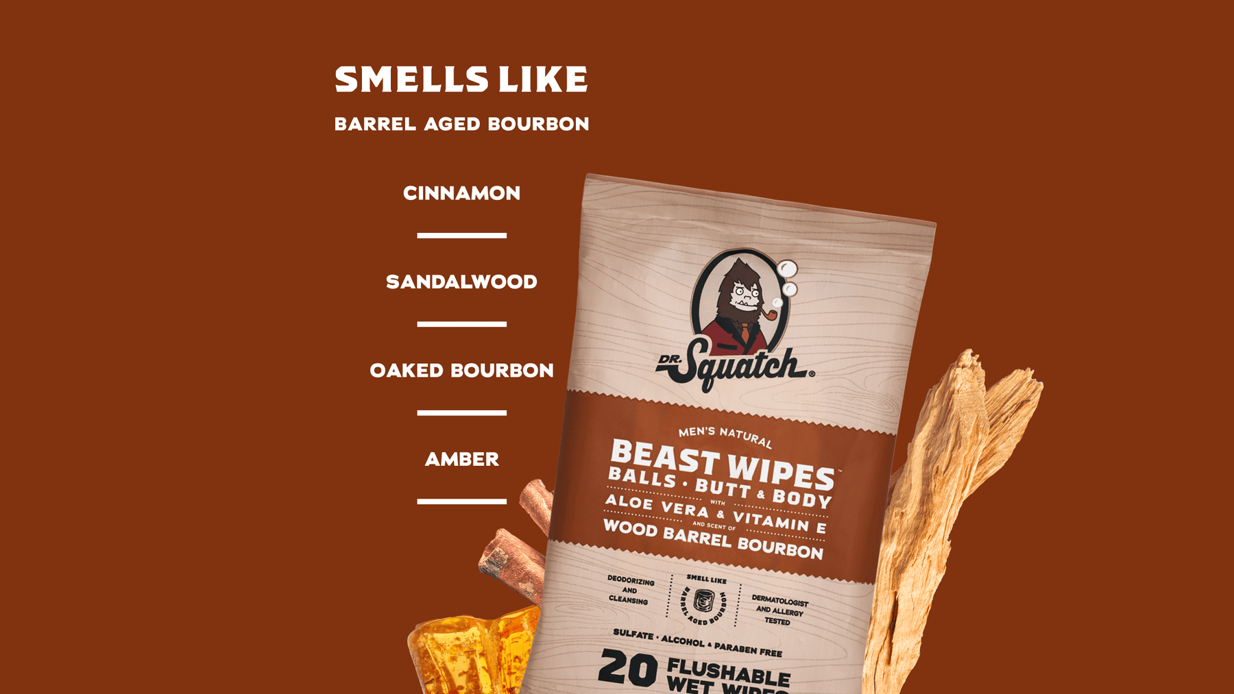 FREE Wood Barrel Bourbon Wipes L0