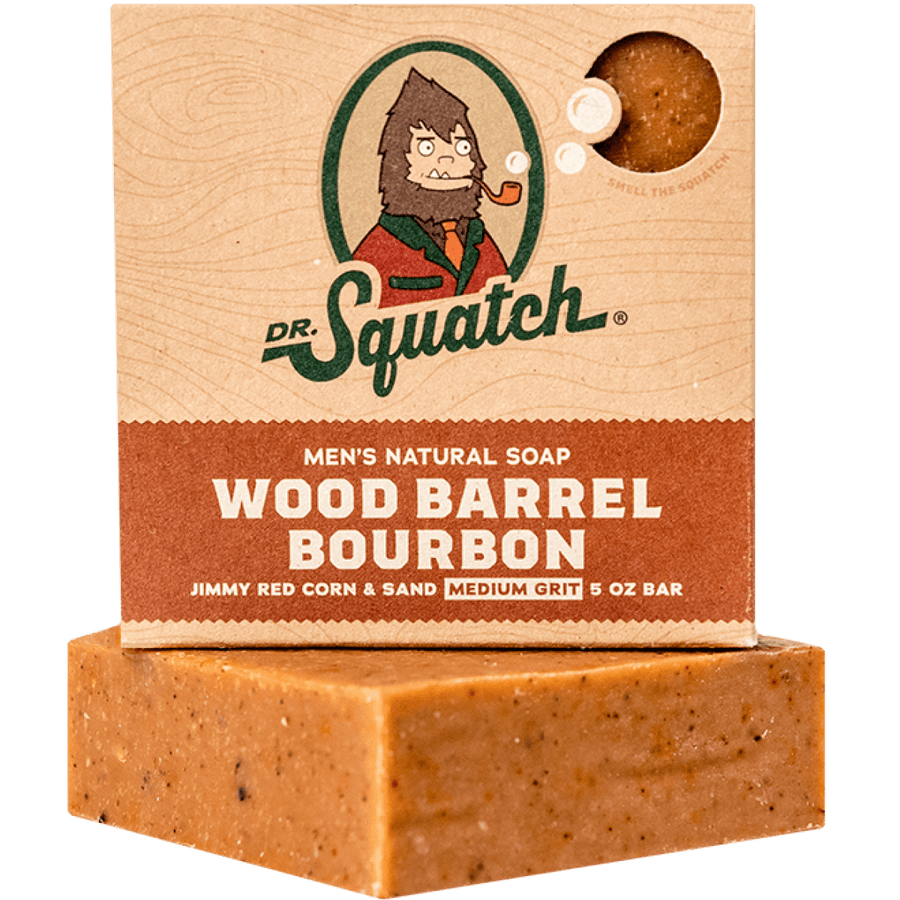 Essentials: Wood Barrel Bourbon Bar Soap X1
